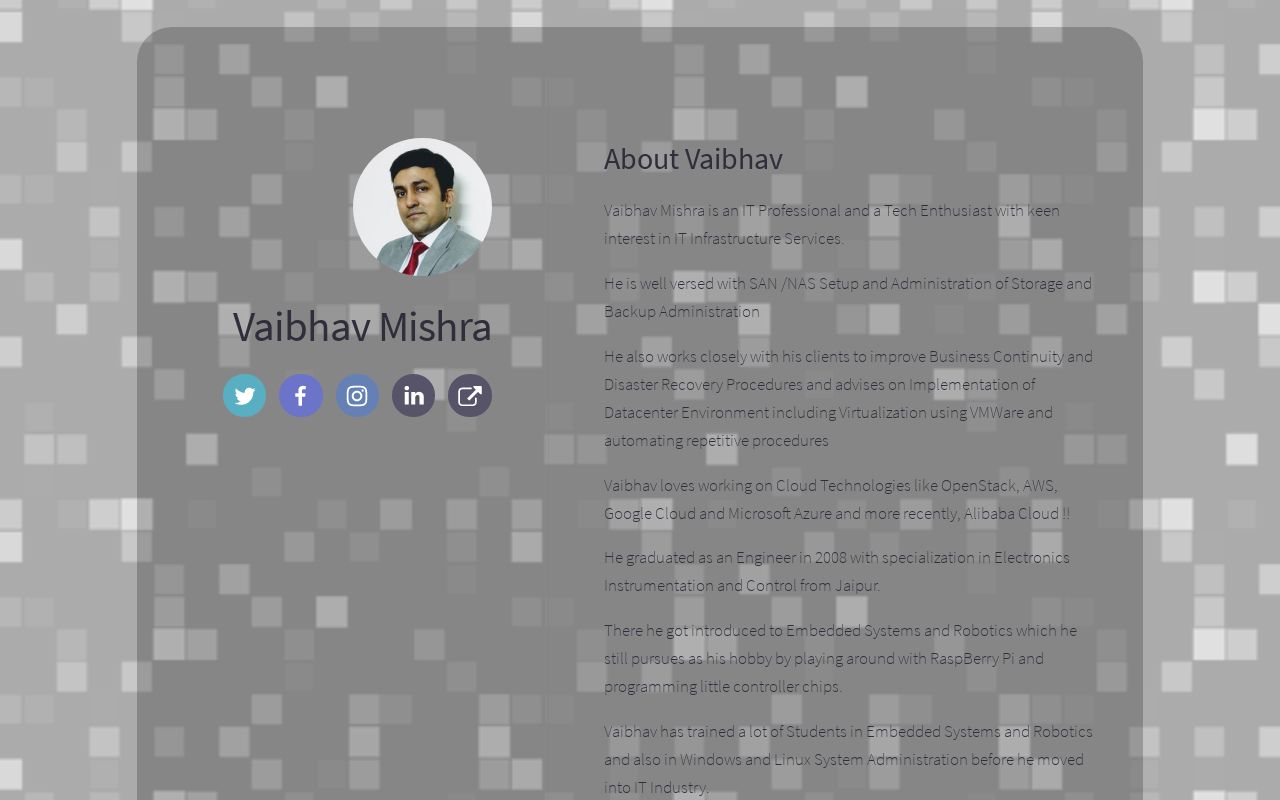 Carrd profile picture for @vaibhav
